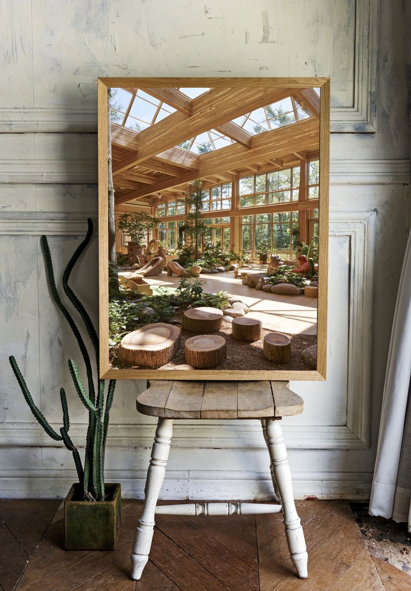 Sunlit Woodland Interior Poster. room preview
