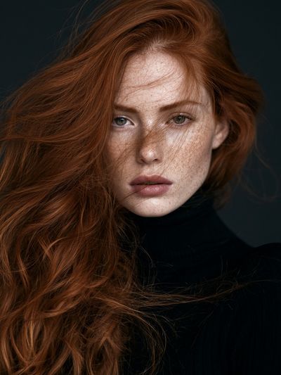 Red-Haired Portrait Photography Poster. poster