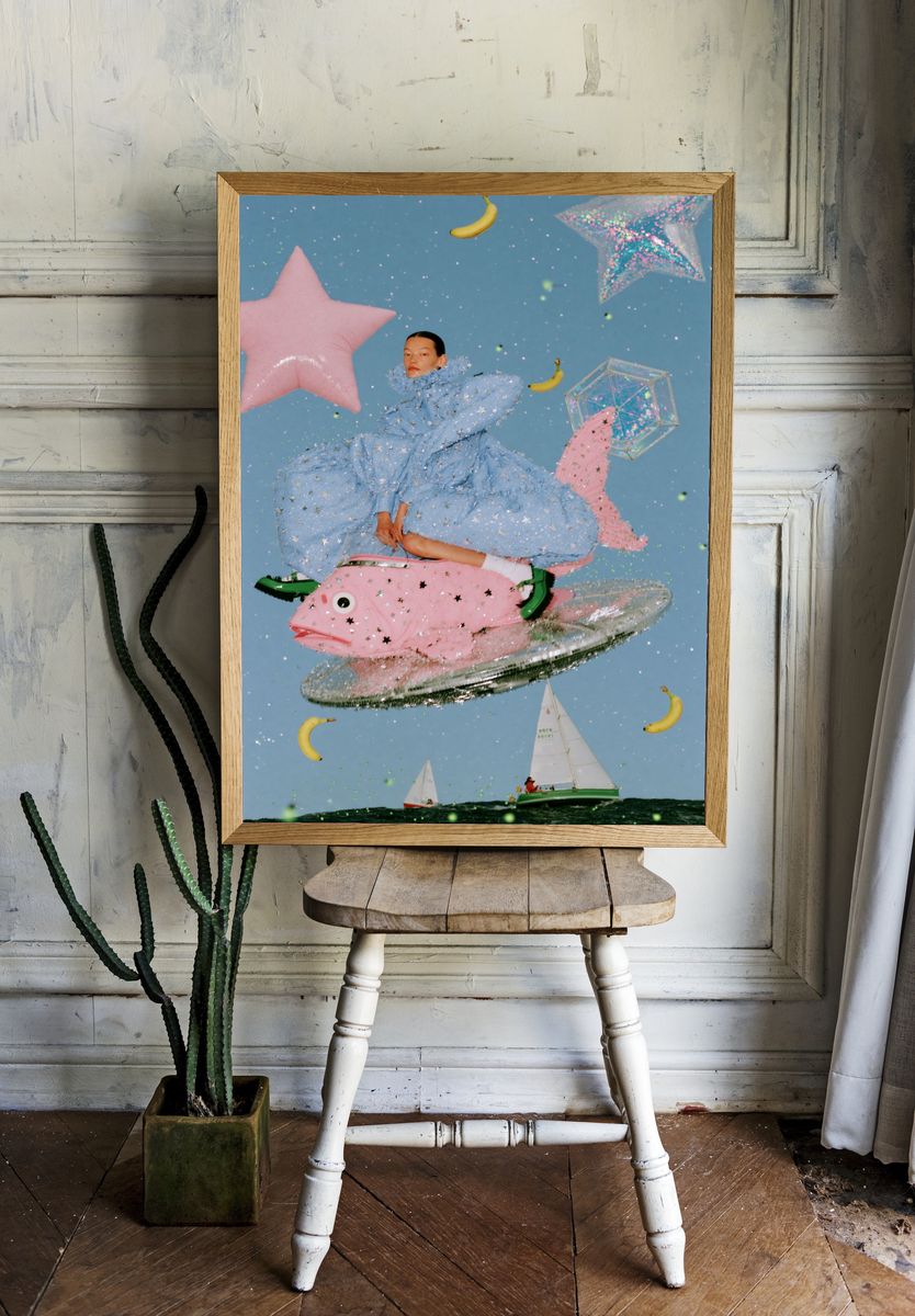 Surreal Sailor Dreamscape Poster. room preview