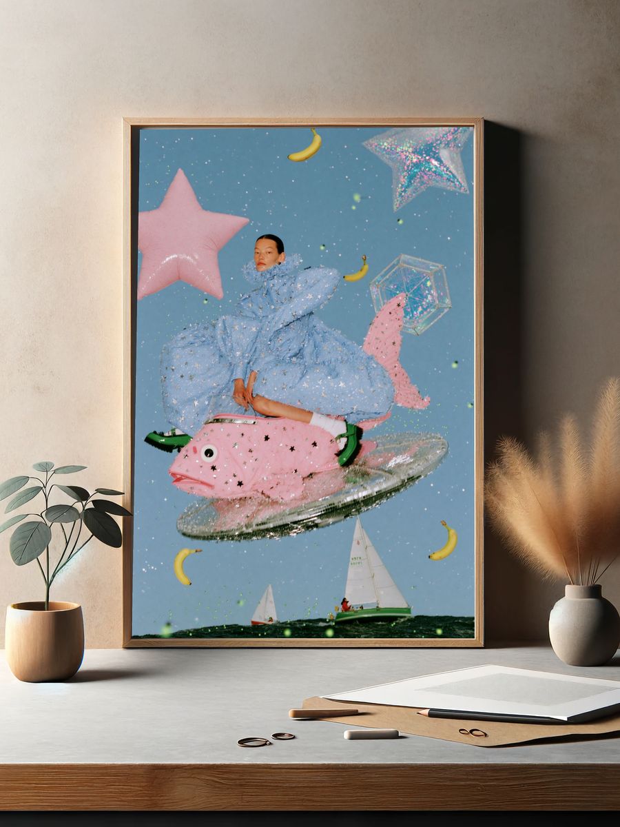 Surreal Sailor Dreamscape Poster. — room view 2