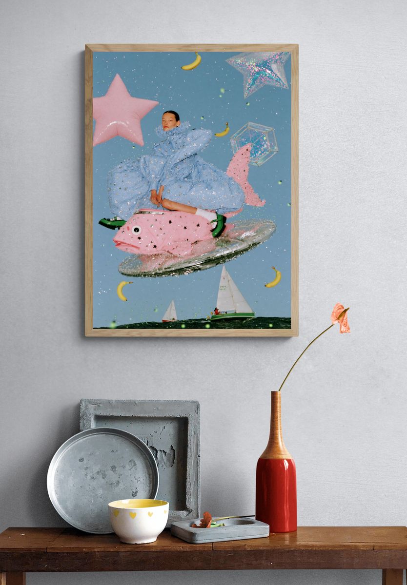 Surreal Sailor Dreamscape Poster. — room view 3