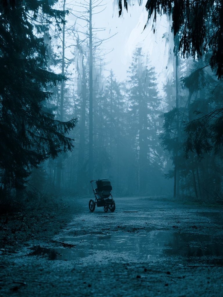 Misty Forest Path Photography Poster. poster — photography art
