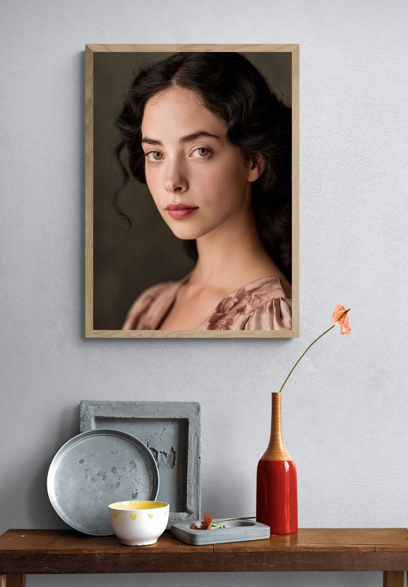 Elegant Woman Portrait Print. — room view 3