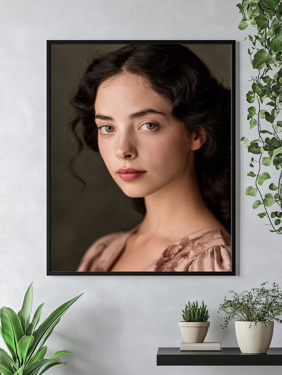 Elegant Woman Portrait Print. — room view 4