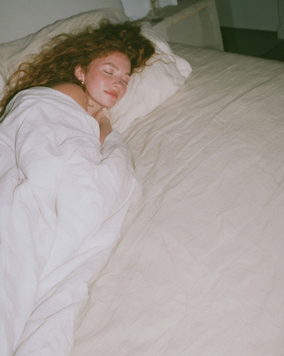 Sleeping Woman Bedroom Photography Poster. poster — photography art