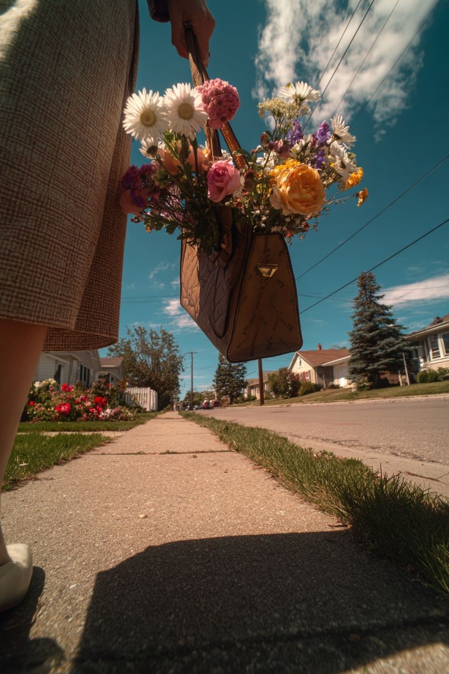 Flower Bouquet Street Photography Poster. poster detail