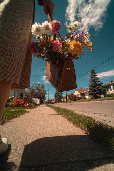 Flower Bouquet Street Photography Poster. poster