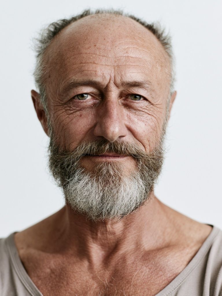 Bearded Man Portrait Photography Poster. poster detail