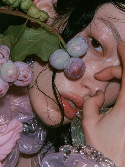 Grape Portrait Photography Poster. poster