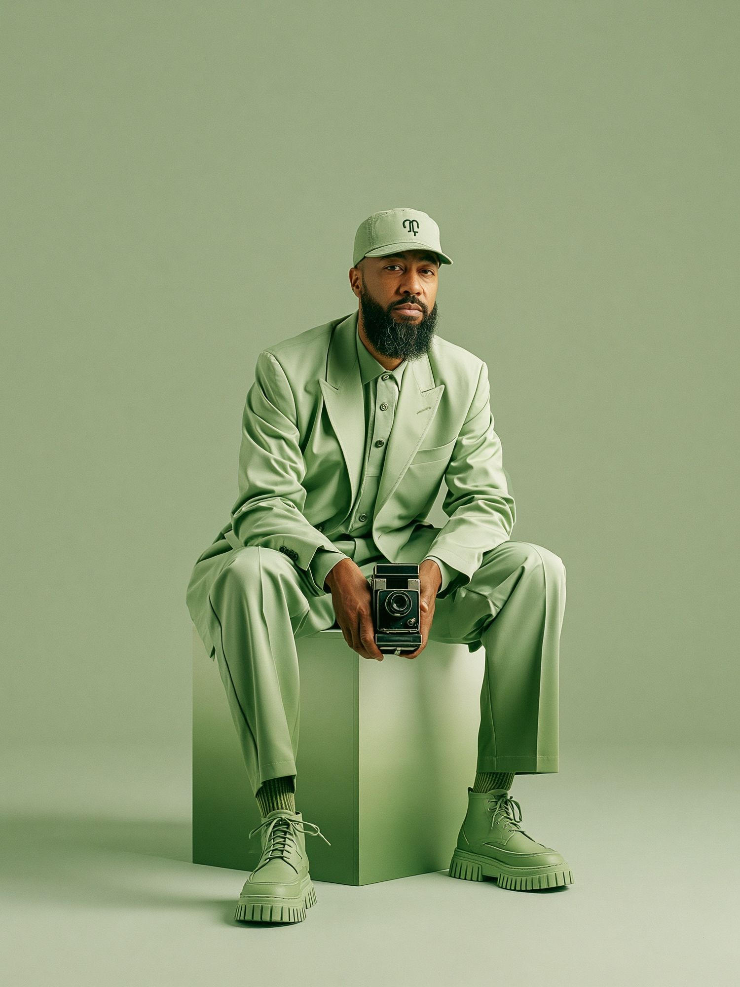 Mint Green Portrait Photography Poster. poster detail