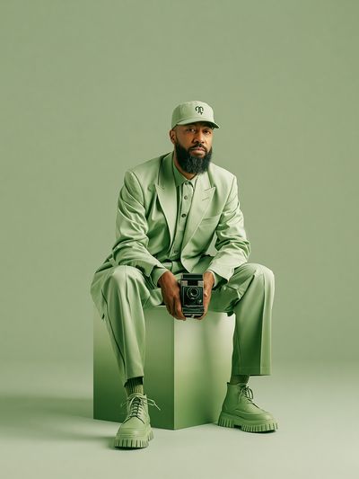 Mint Green Portrait Photography Poster.