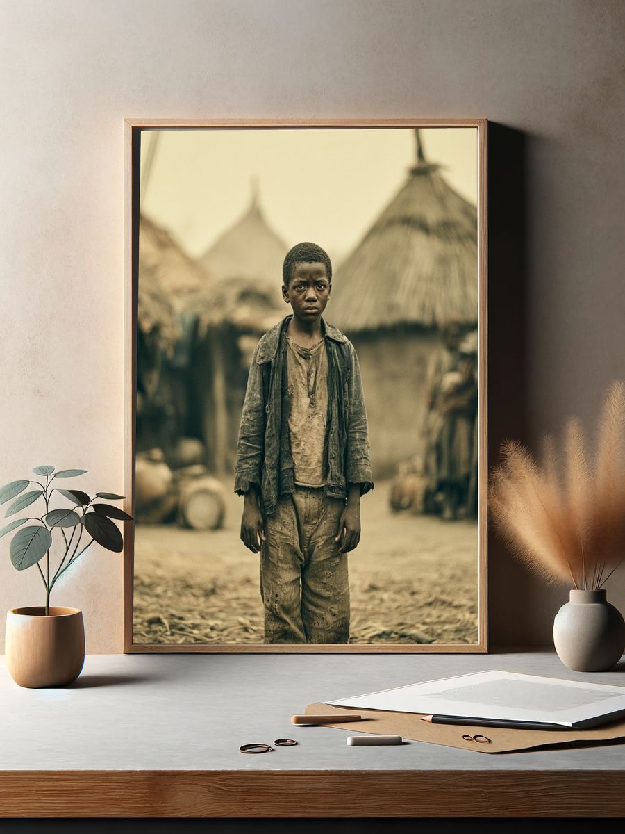 Village Boy Portrait Photography Poster. — room view 2