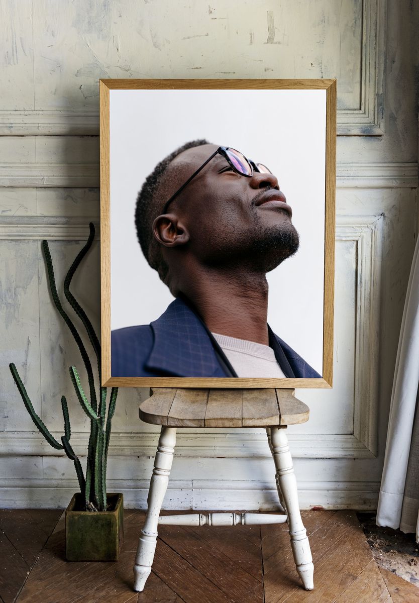 Contemplative Portrait Photography Poster. — room view 1
