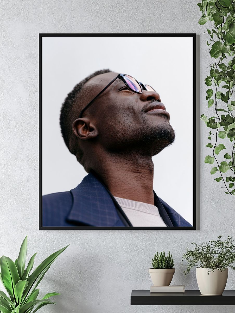 Contemplative Portrait Photography Poster. — room view 4