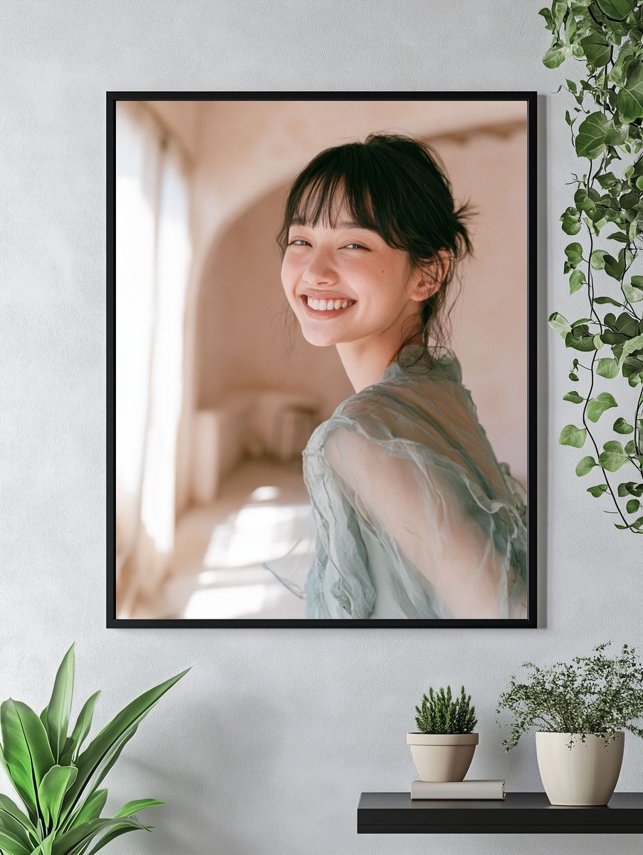 Smiling Portrait Photography Poster. — room view 4