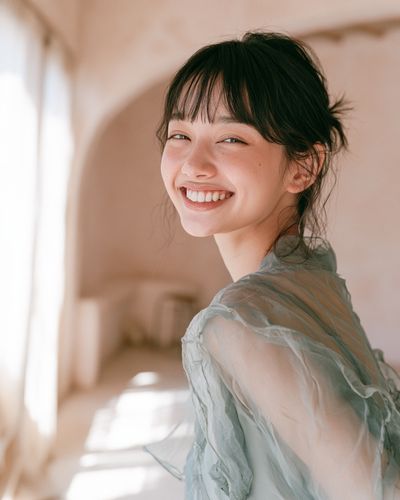 Smiling Portrait Photography Poster. poster