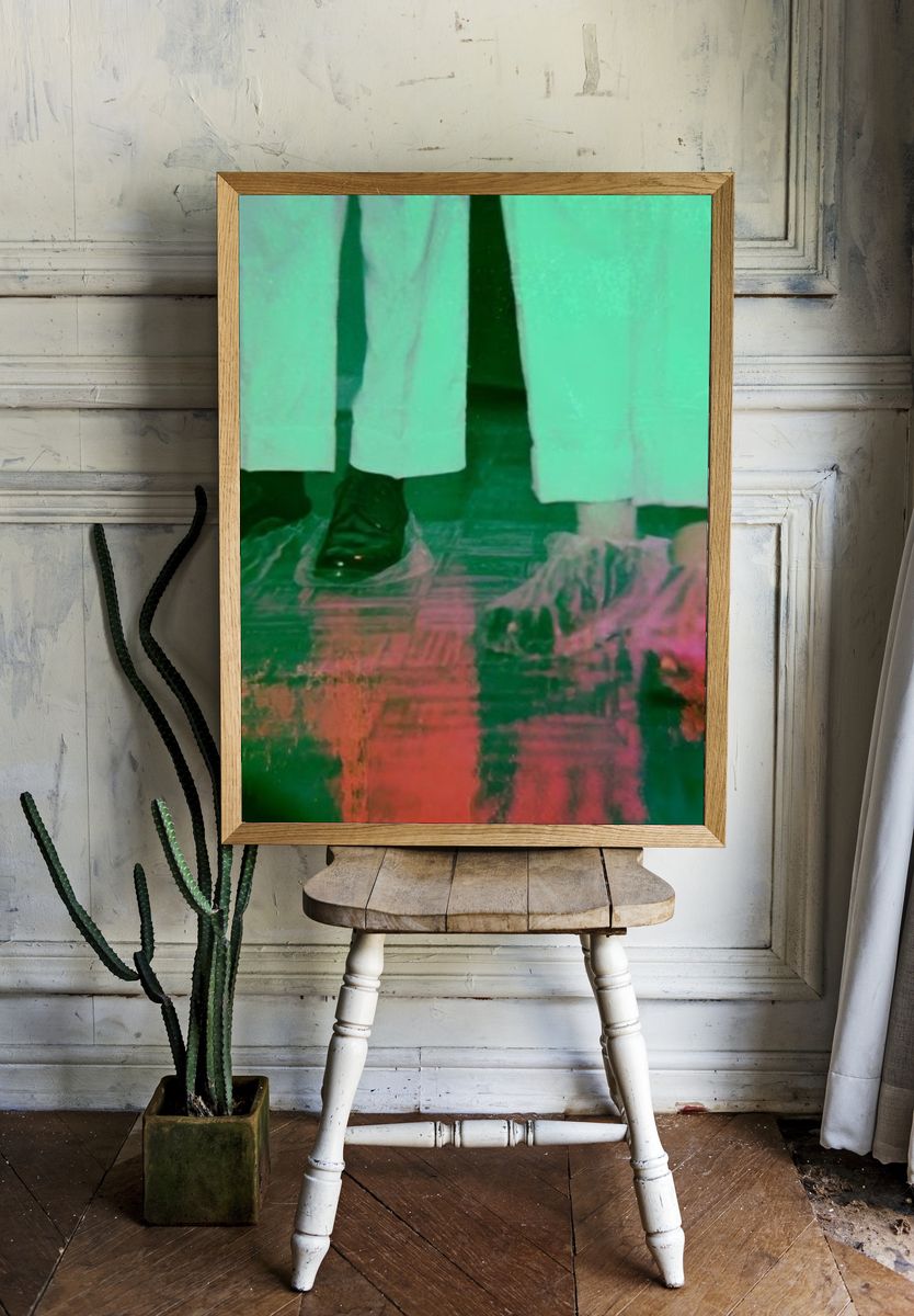 Neon Dance Floor Legs Poster. room preview
