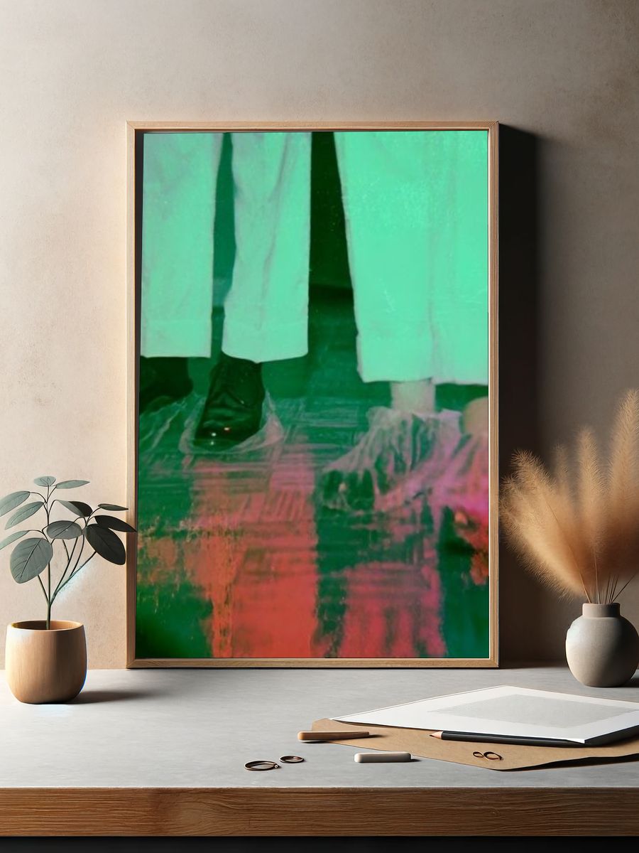 Neon Dance Floor Legs Poster. — room view 2