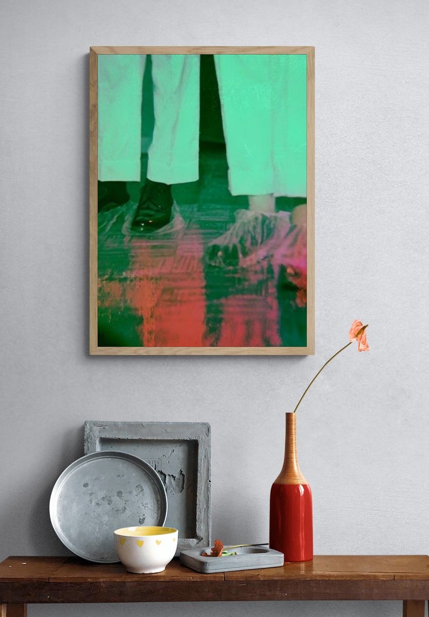 Neon Dance Floor Legs Poster. — room view 3