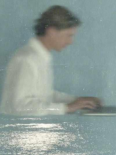 Blurred Seaside Figure Photography Poster. poster print