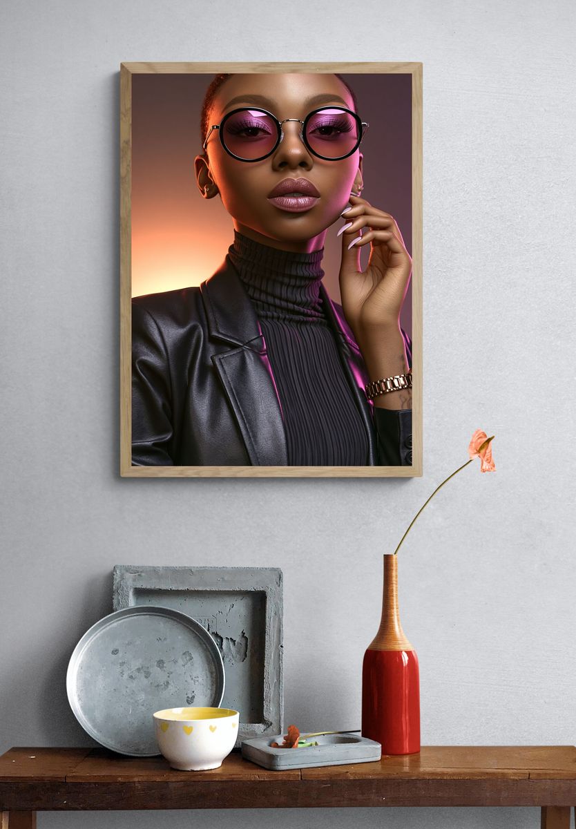 Stylish Portrait Photography Poster. — room view 3