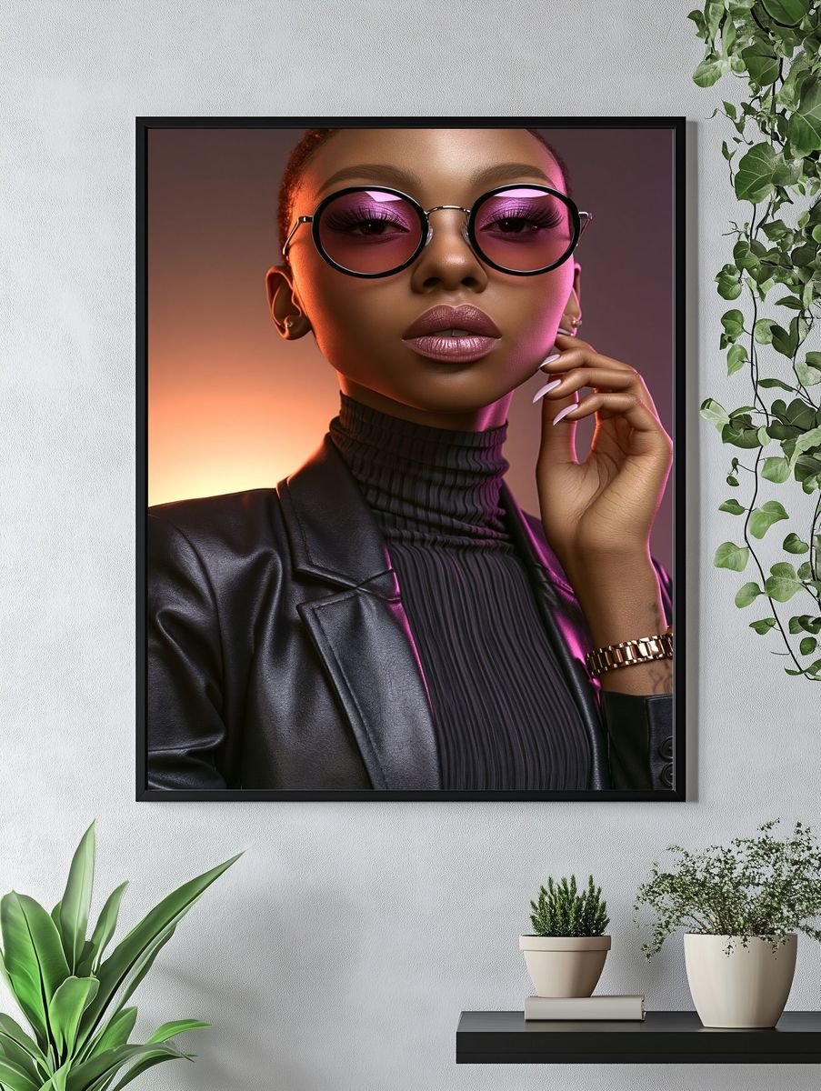 Stylish Portrait Photography Poster. — room view 4