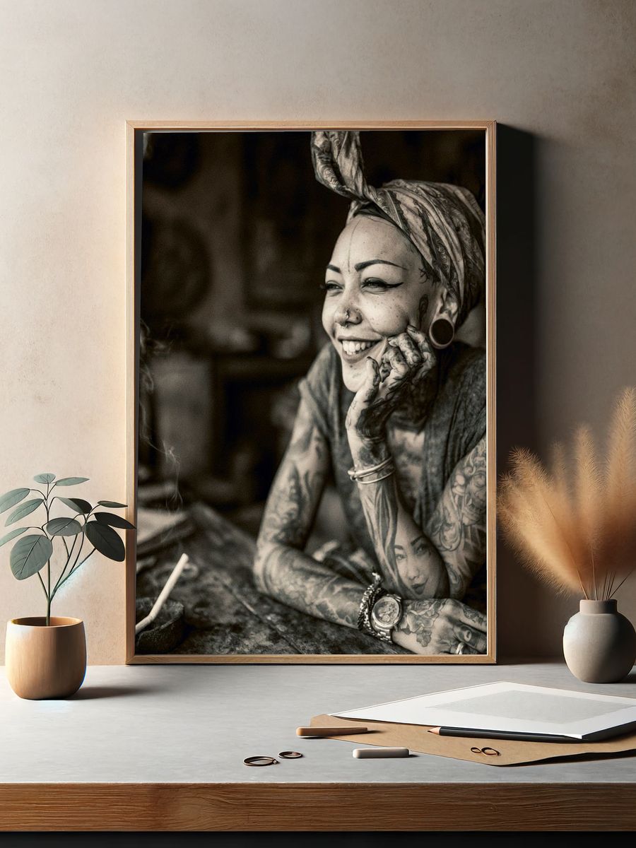 Tattooed Portrait Photography Poster. — room view 2