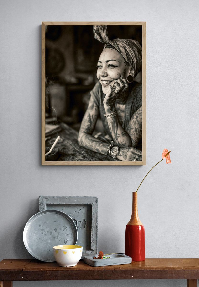 Tattooed Portrait Photography Poster. — room view 3