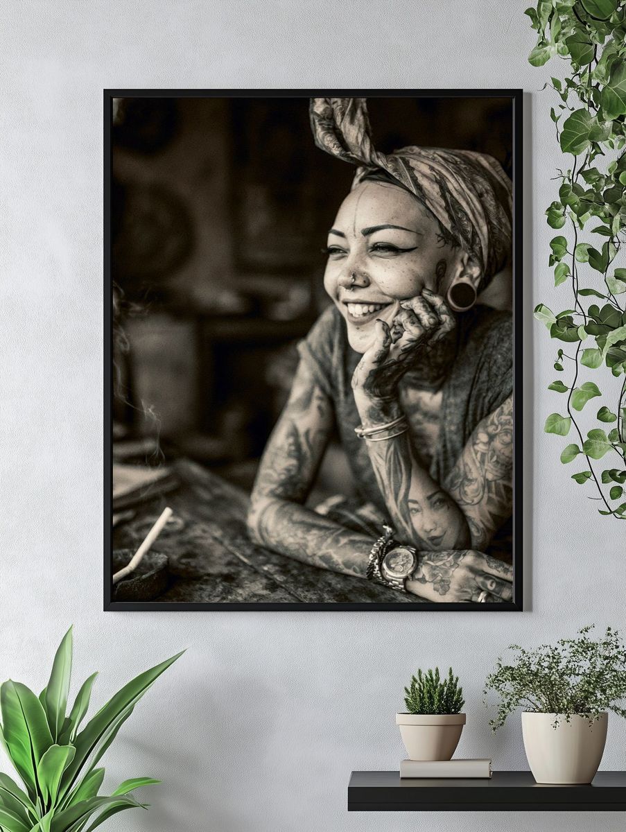 Tattooed Portrait Photography Poster. — room view 4