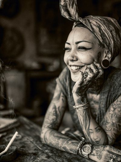 Tattooed Portrait Photography Poster. poster