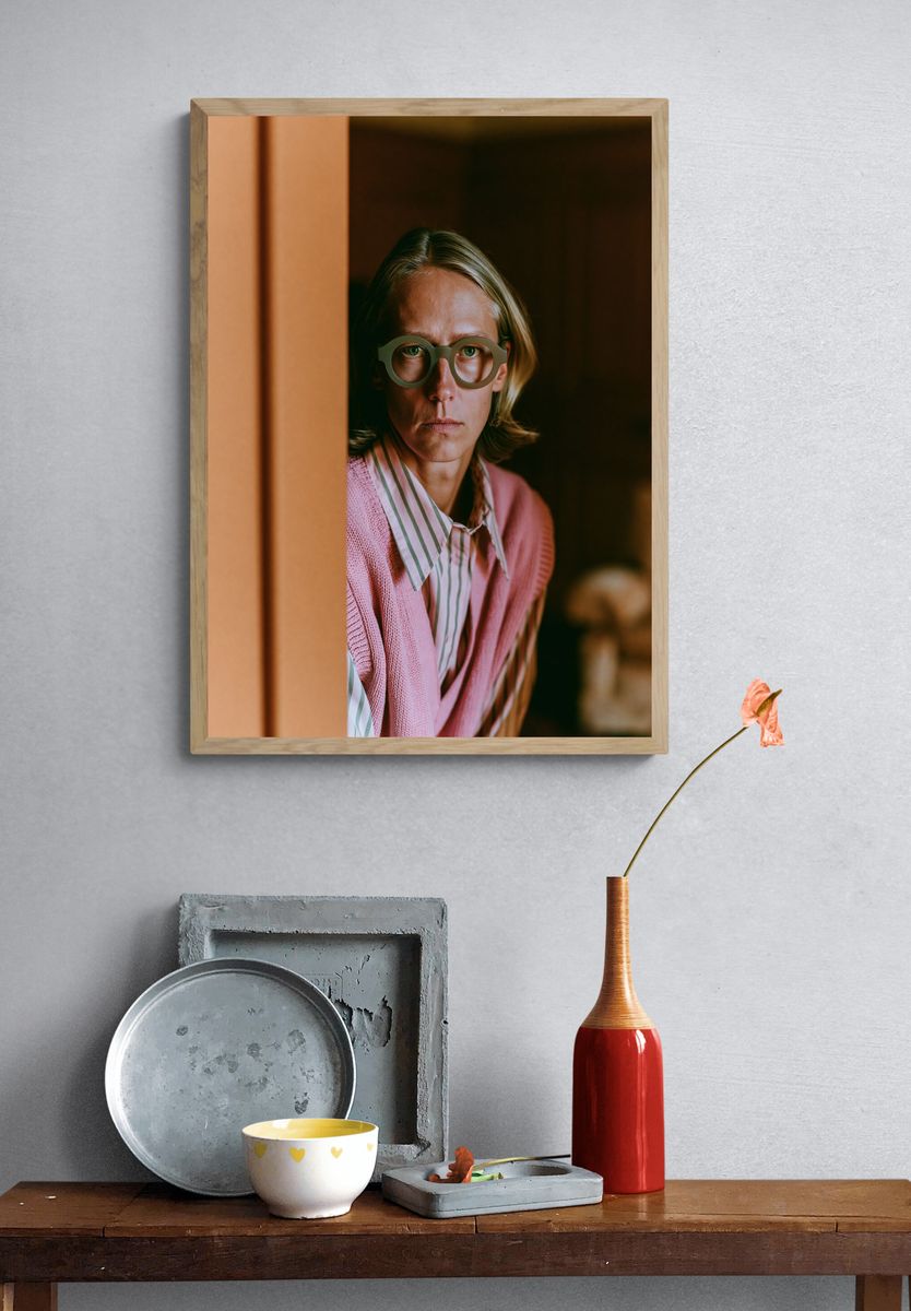 Portrait in Pink Glasses Poster. — room view 3