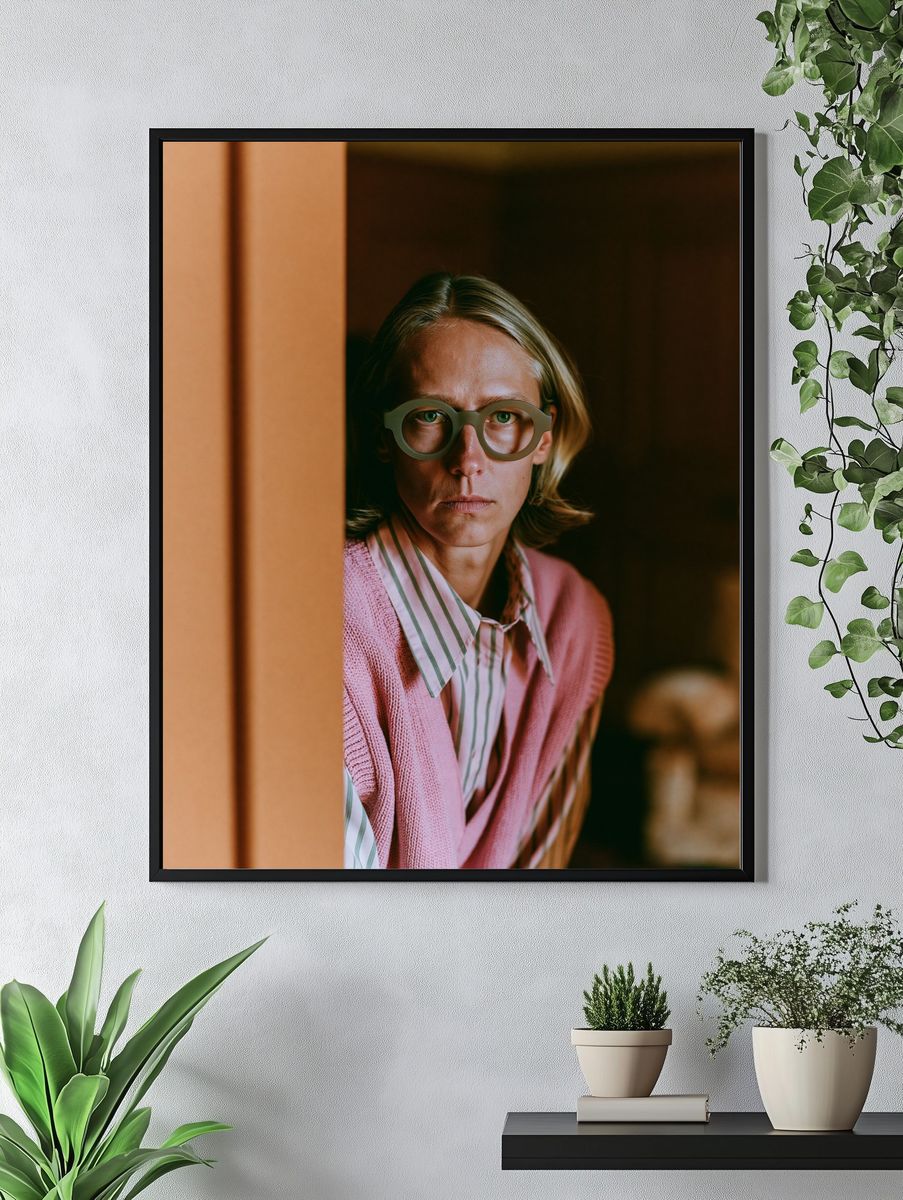 Portrait in Pink Glasses Poster. — room view 4