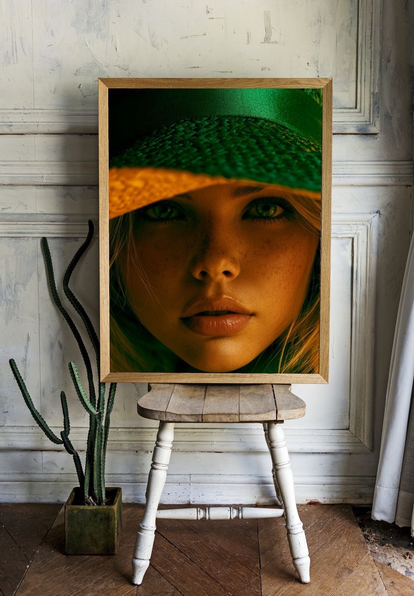 Golden Portrait Photography Poster. room preview