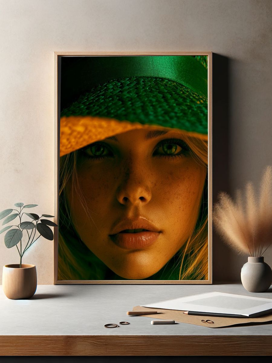 Golden Portrait Photography Poster. — room view 2