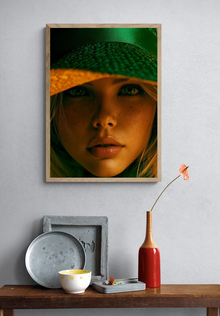 Golden Portrait Photography Poster. — room view 3