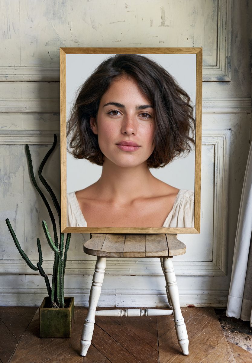 Neutral Portrait Photography Poster. room preview