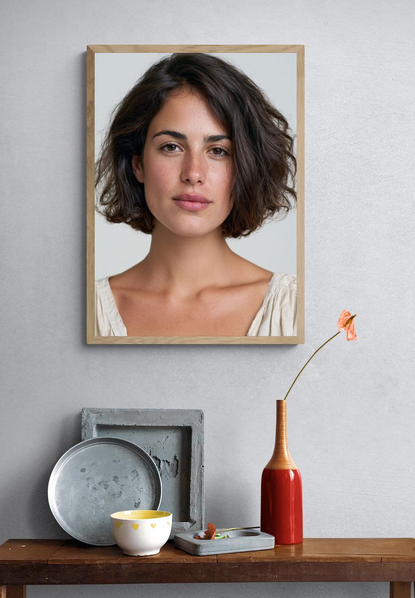 Neutral Portrait Photography Poster. — room view 3