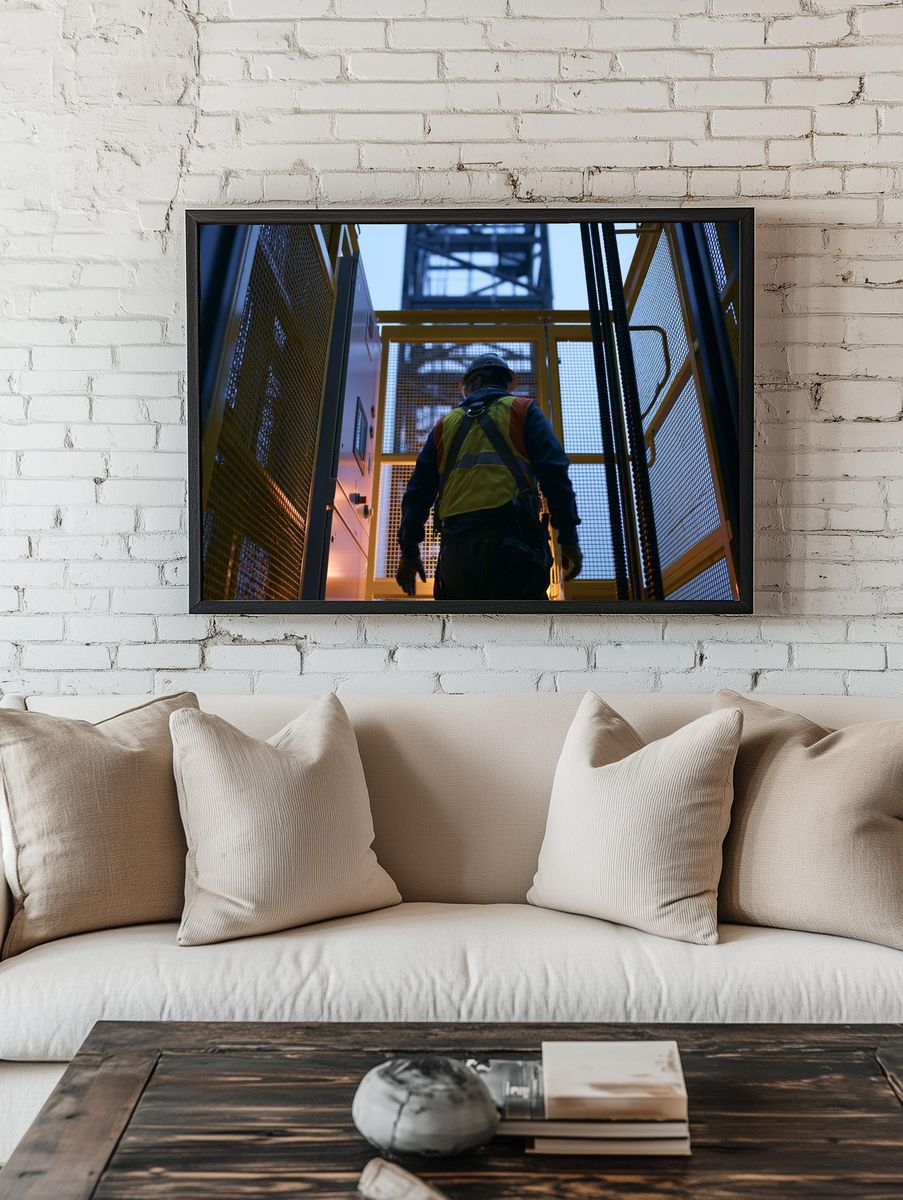 Industrial Worker Safety Photography Poster. — room view 1