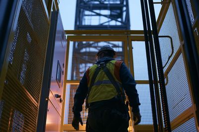 Industrial Worker Safety Photography Poster.