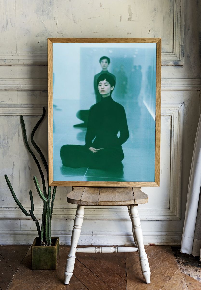 Meditative Fashion Portrait Poster. — room view 1
