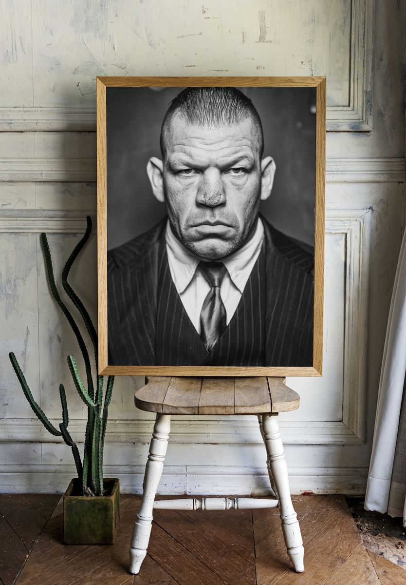 Intense Noir Portrait Poster. — room view 1
