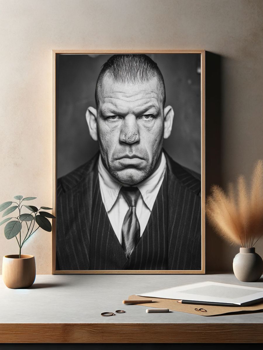 Intense Noir Portrait Poster. — room view 2