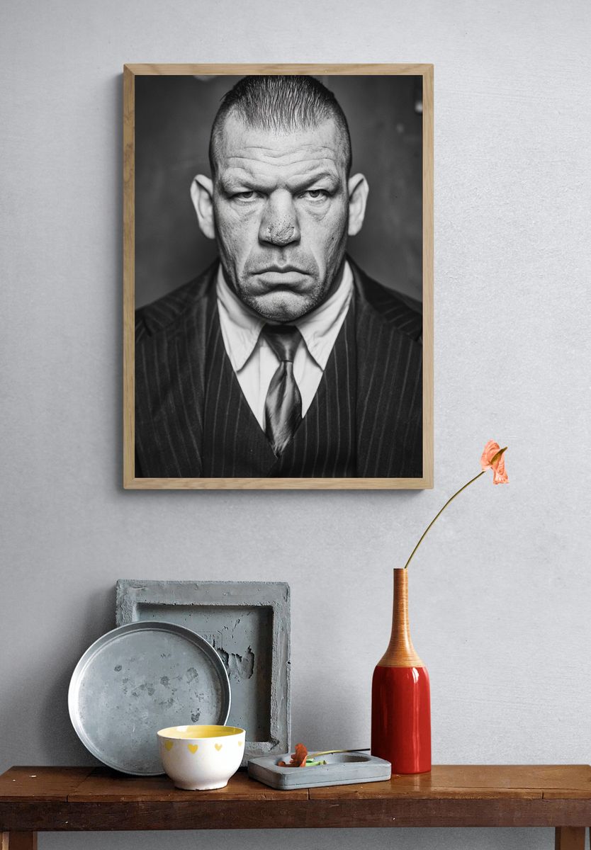 Intense Noir Portrait Poster. — room view 3