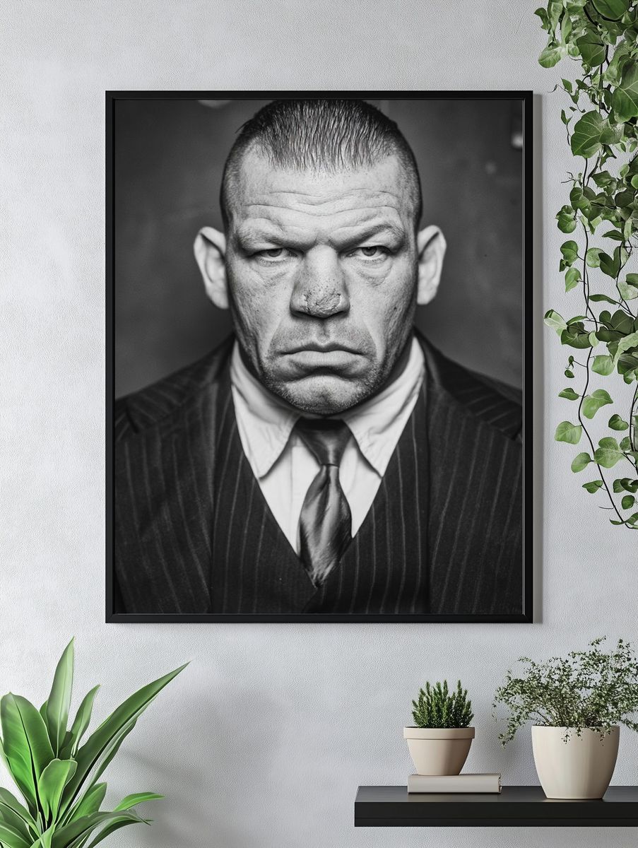 Intense Noir Portrait Poster. — room view 4