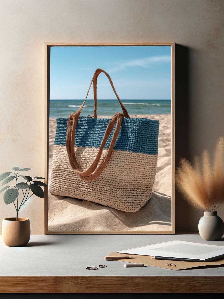 Beach Tote Bag Photography Poster. — room view 2