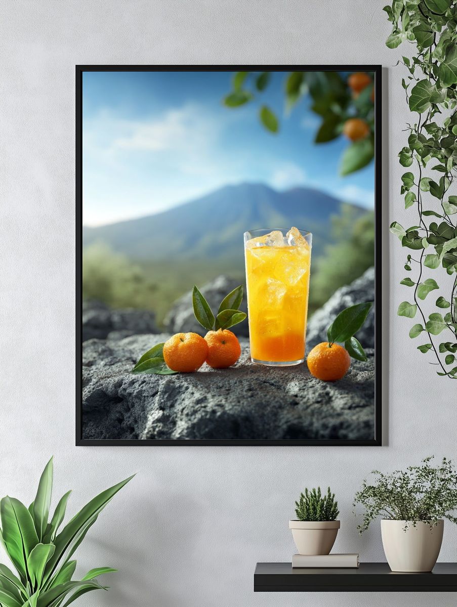 Citrus Mountain Cocktail Photography Poster. — room view 4