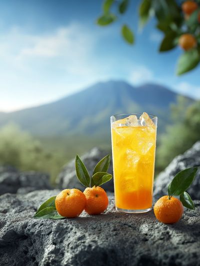 Citrus Mountain Cocktail Photography Poster.