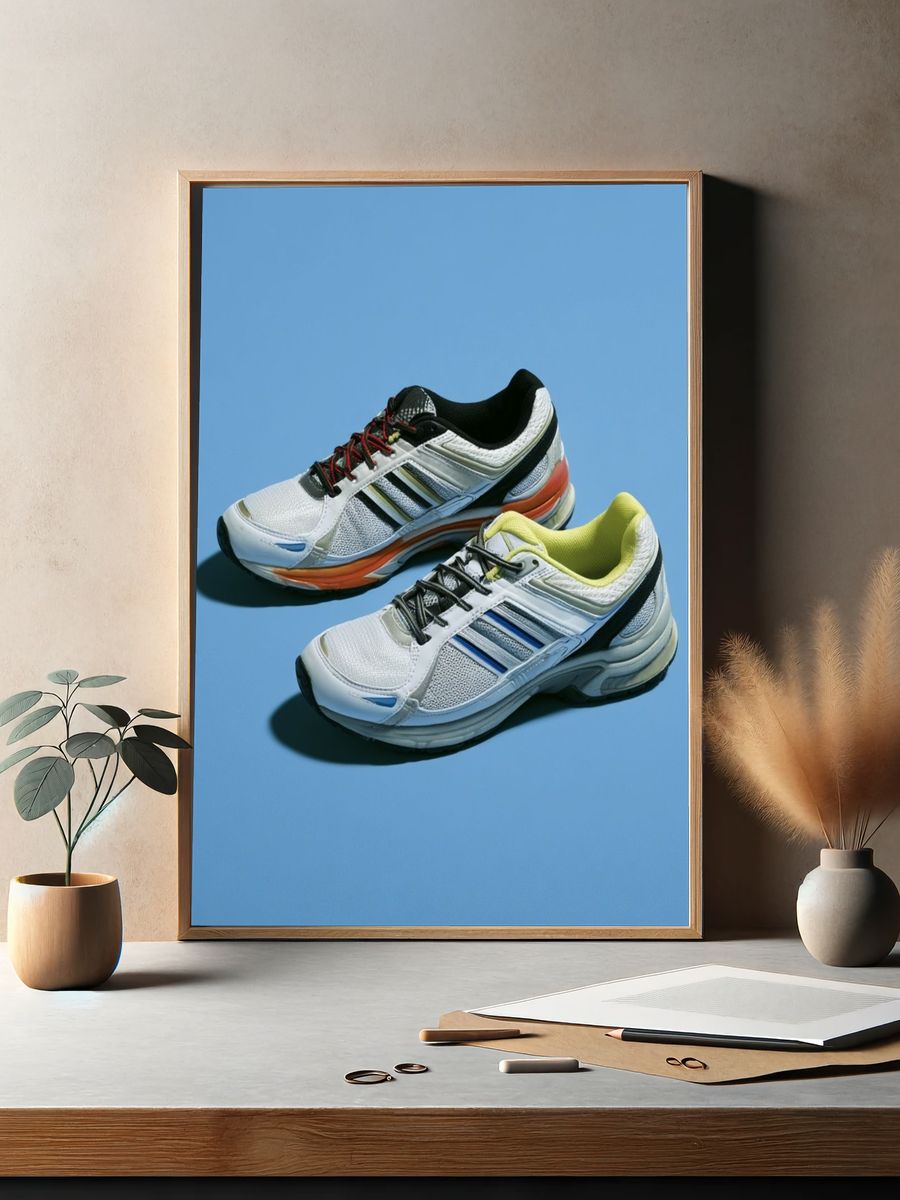 Running Sneakers Photography Poster. — room view 2
