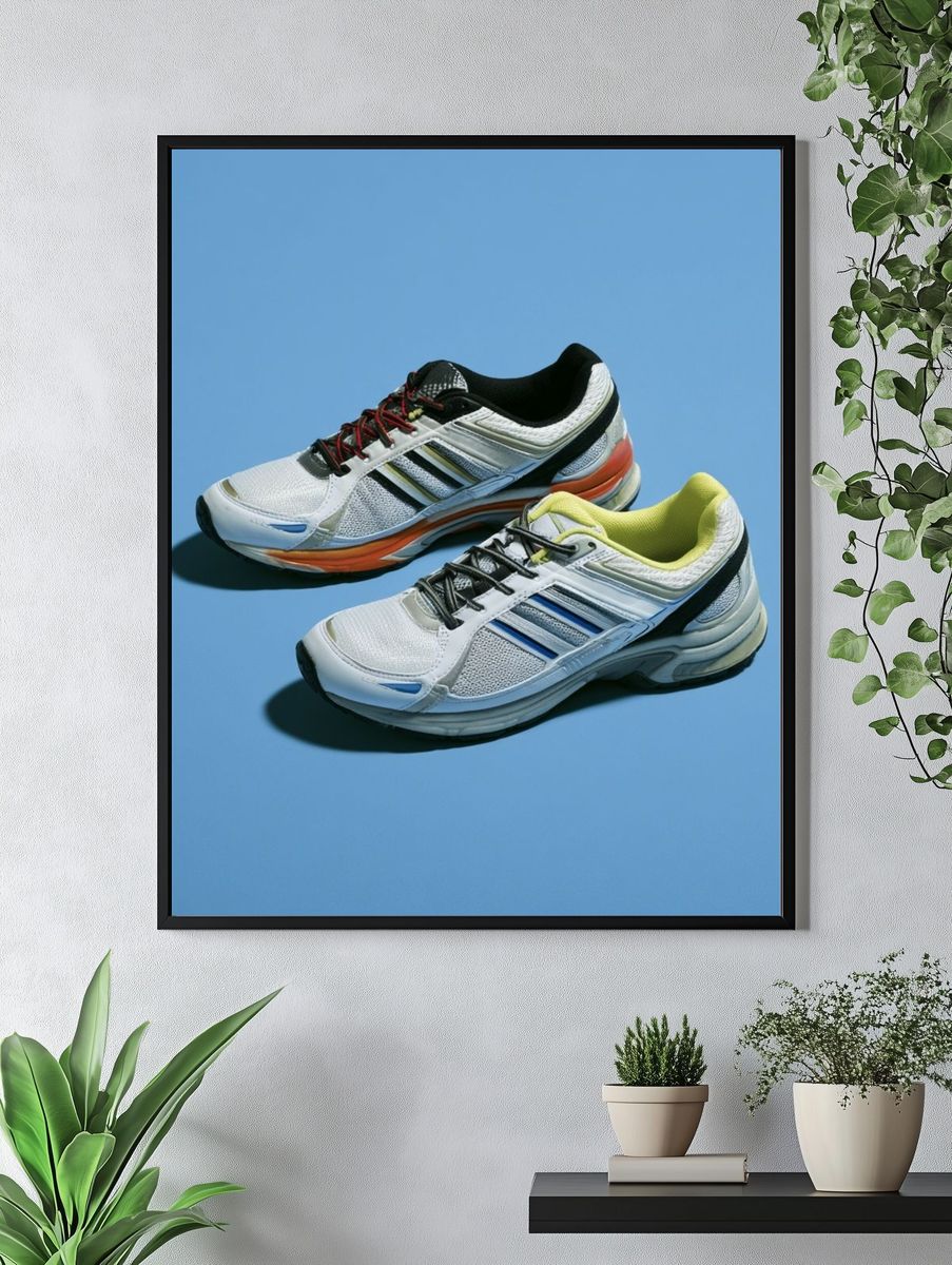 Running Sneakers Photography Poster. — room view 4