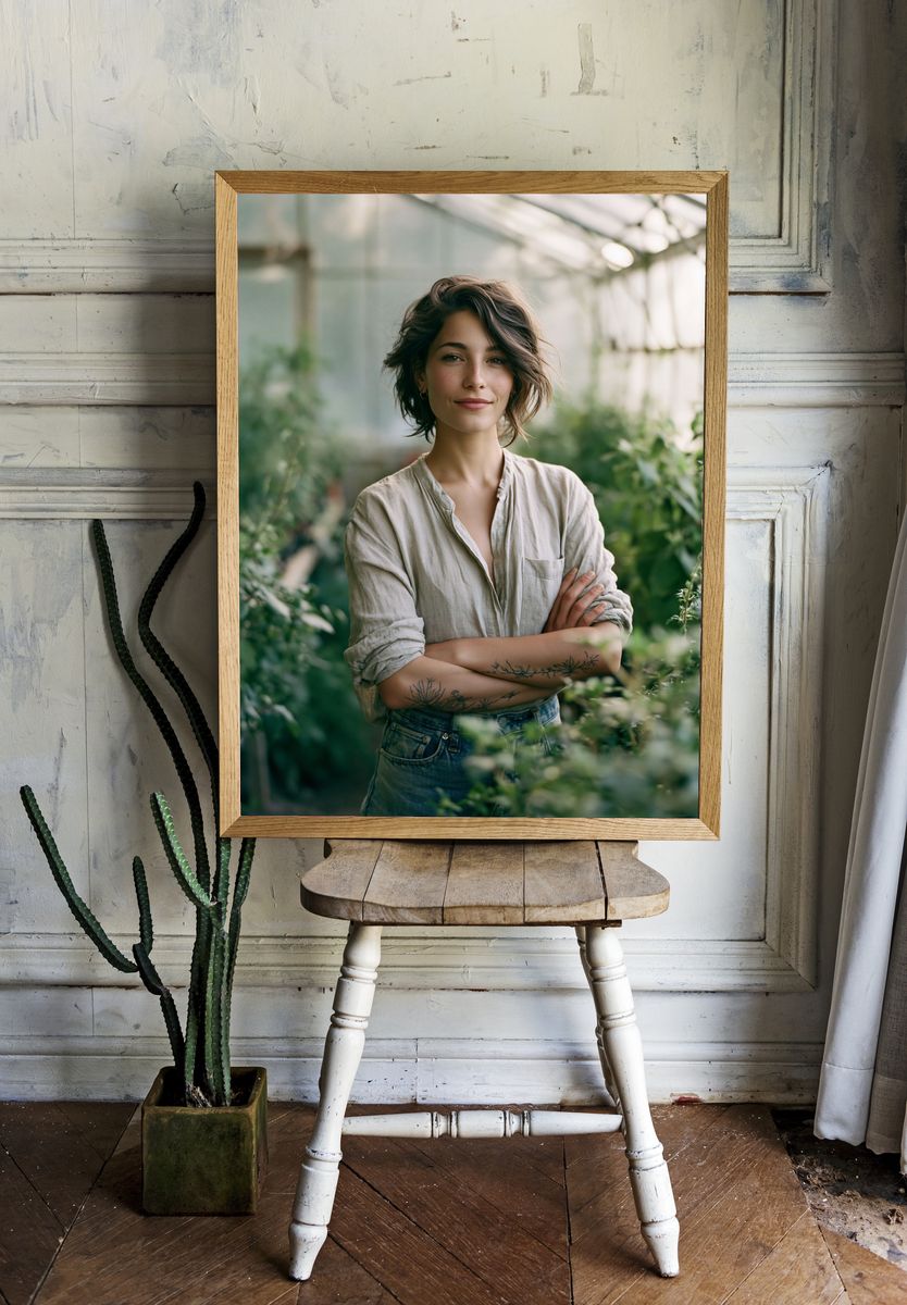 Botanical Portrait Photography Poster. — room view 1